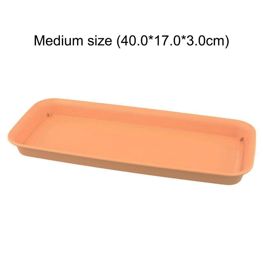 Heavy Duty Resin Saucer for Potted Plants Rectangle Design Ensures Effective Water Collection and Floor Protection