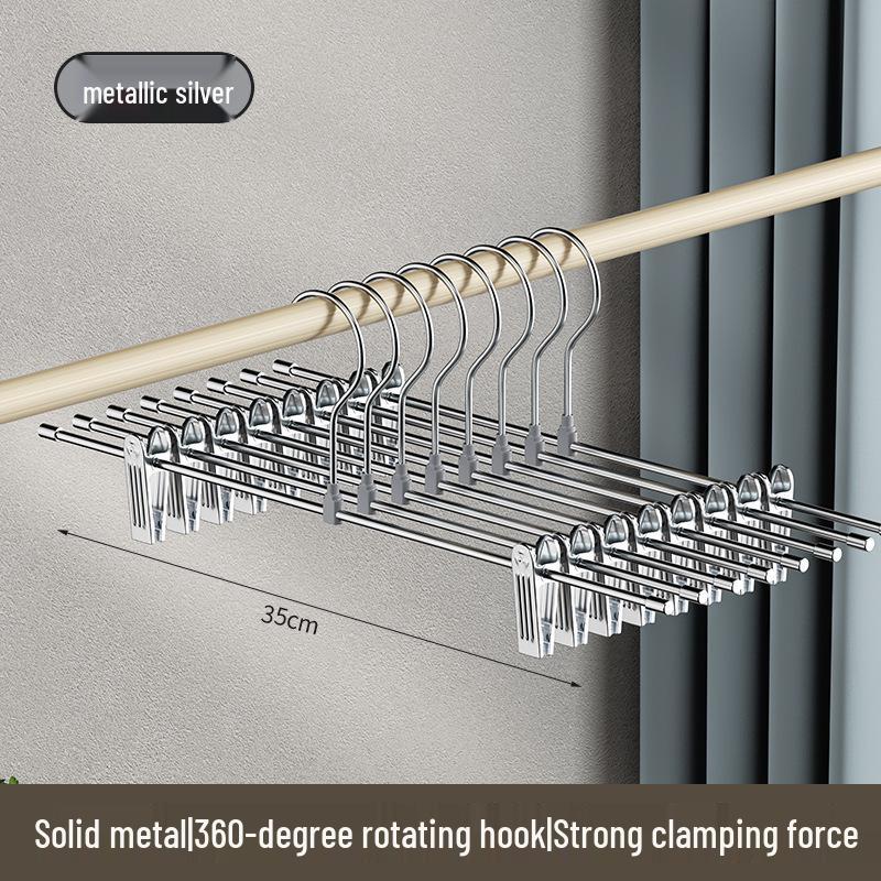 Strong No-Mark Trouser and Skirt Hanger Clips for Drying and Storage