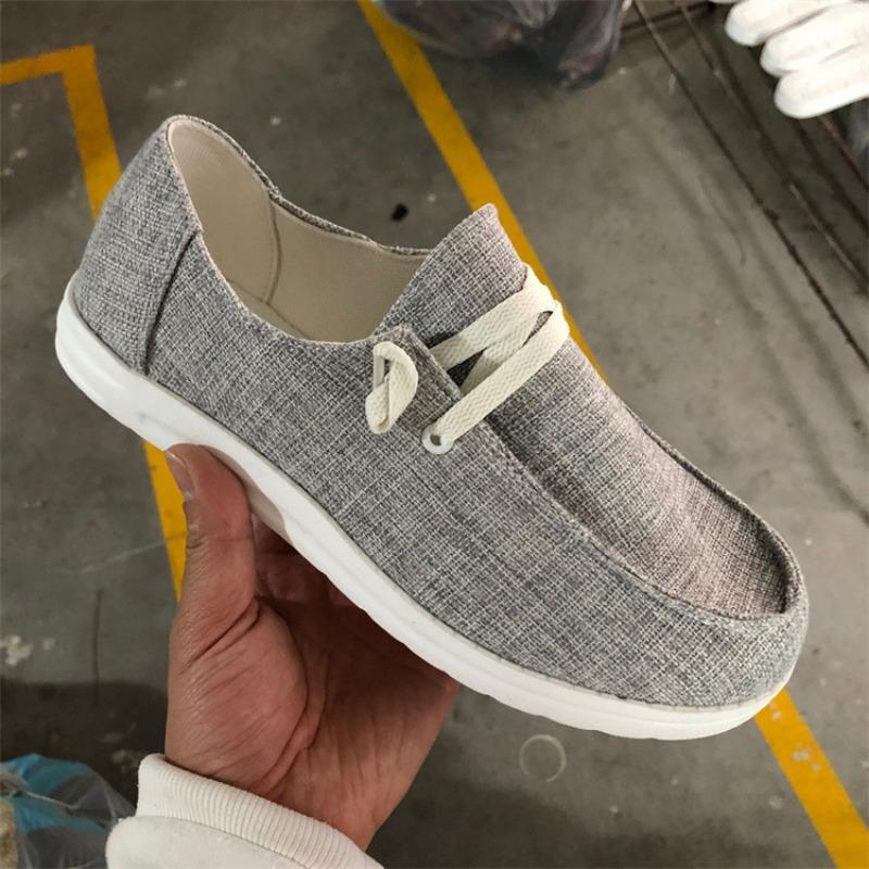 Spring new color matching four-season flat-bottomed lace-up single shoes women's round head canvas low-top large-size sequined casual shoes