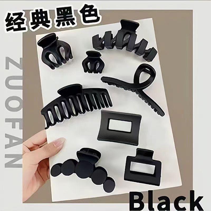 8Pcs Polychrome Hair Clip Set Frosted Shark Claw Clip Sweet Women Headwear for Updo Daily Wear Valentine's Day Hair Accessories