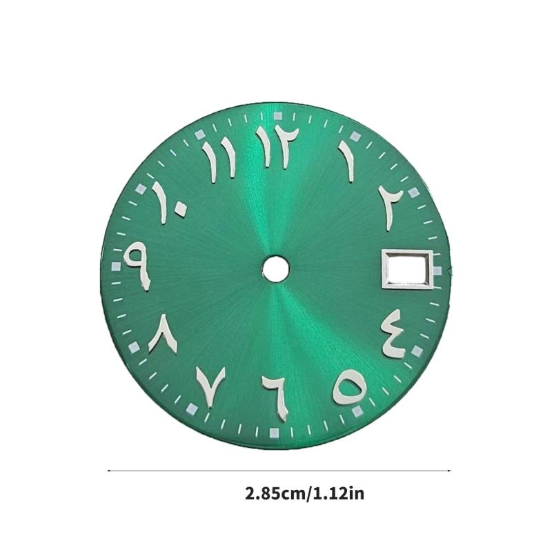 28.5mm Watch Dial for Watch Watch Movement Elegant Arabic Numerals Watch Dial Replacement for Watchmakers