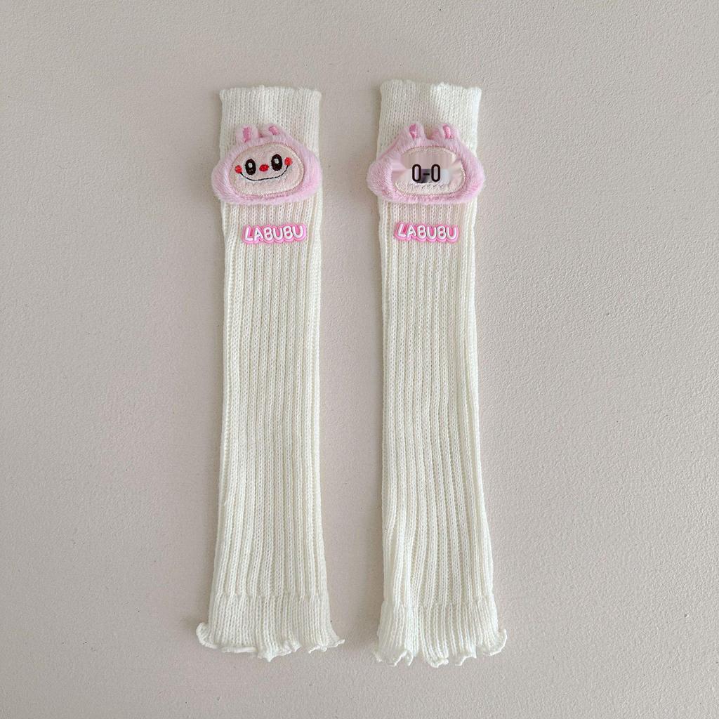 Autumn & Winter Cartoon Knit Leg Warmers: Cute Mid-Calf Ruffle Socks for Kids