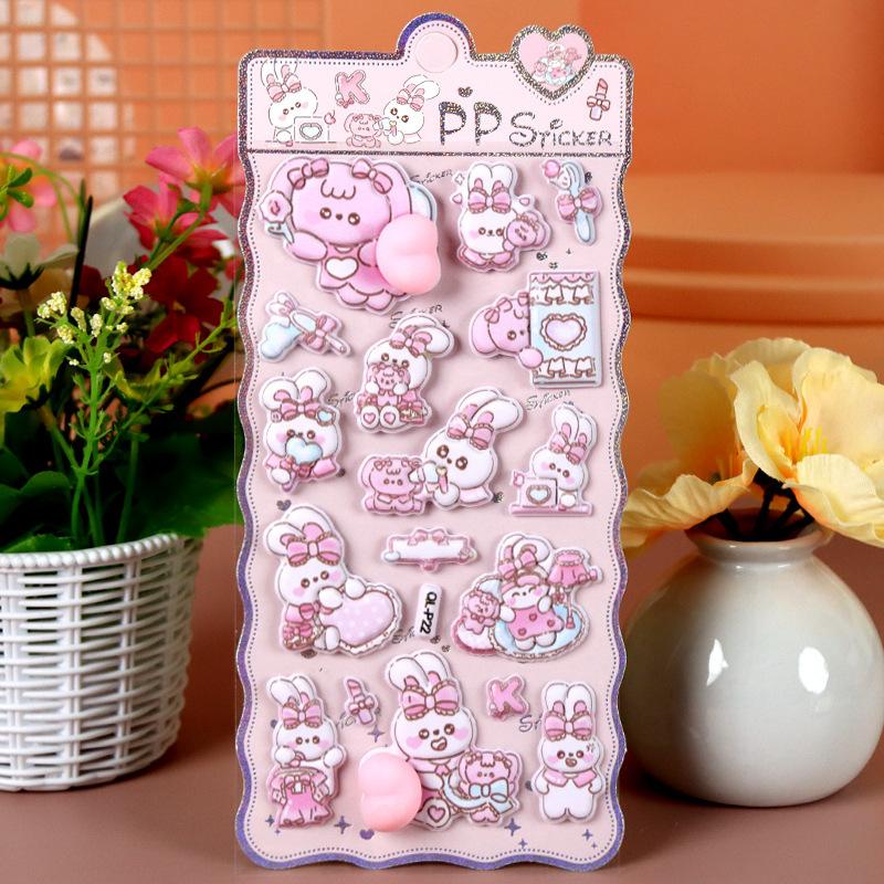 Bubble 3D Foam Cartoon Stickers Cute Kawaii Cat Paw Pinch Butt Stickers Fun Stress-Relieving Sticker Diy Scrapbook Phone Case Decal