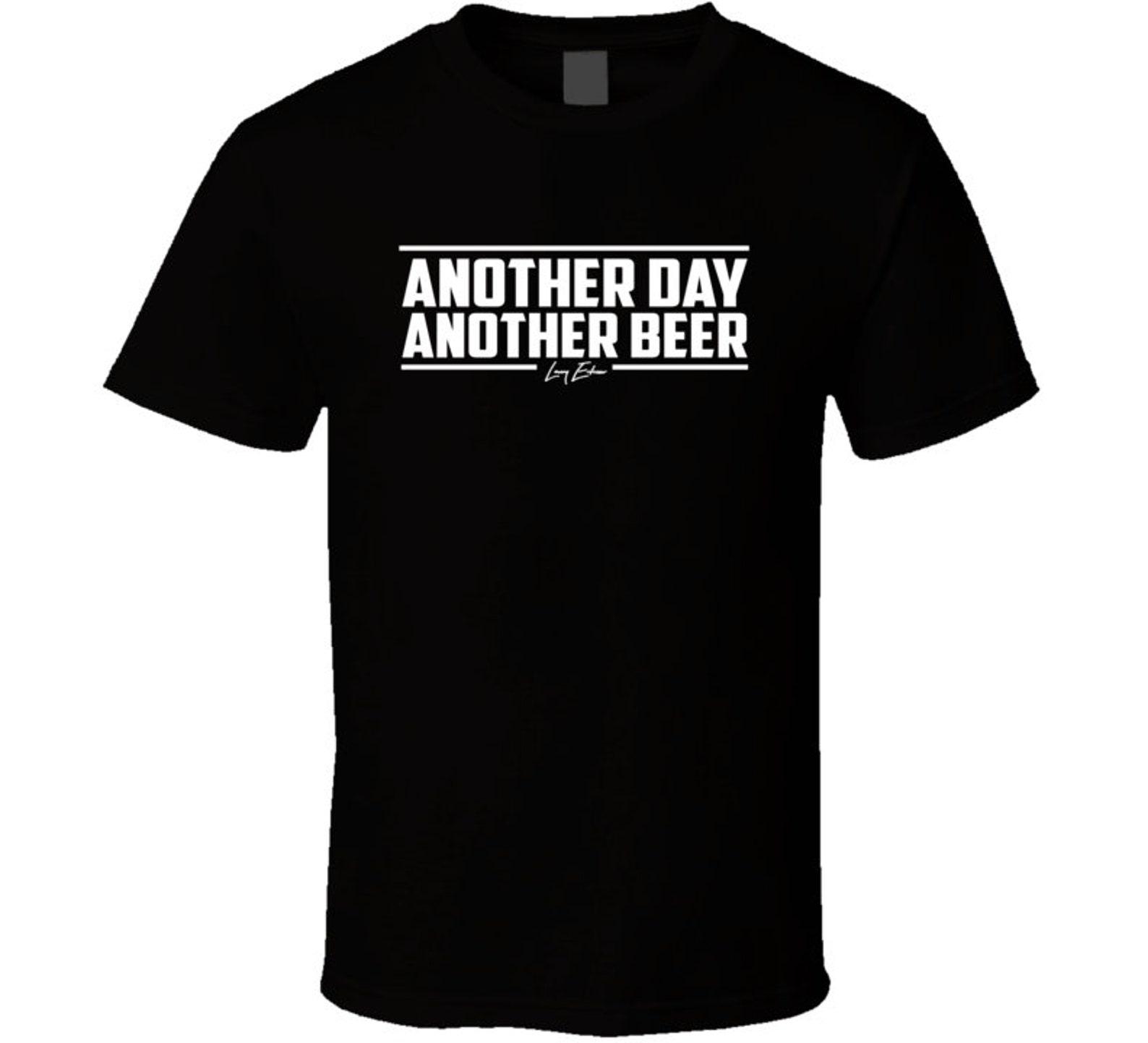 New Another Day Another Beer Larry Enticer Black Tshirt Size S- 2XL S