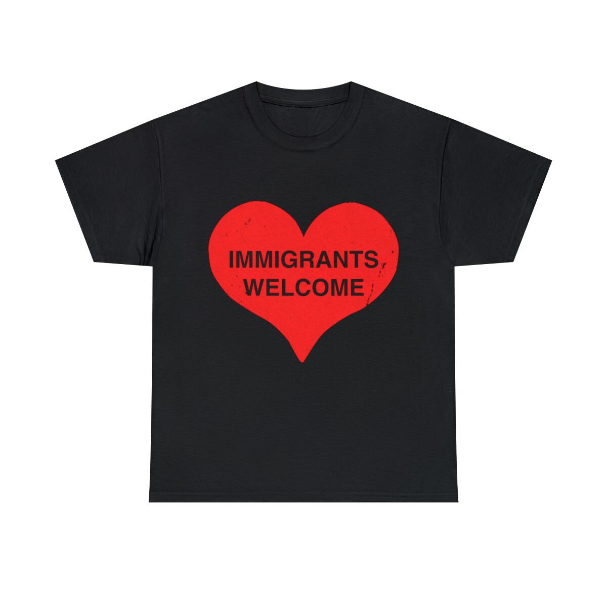 Immigrants Welcome Graphic Tee Shirt, S-5XL XL