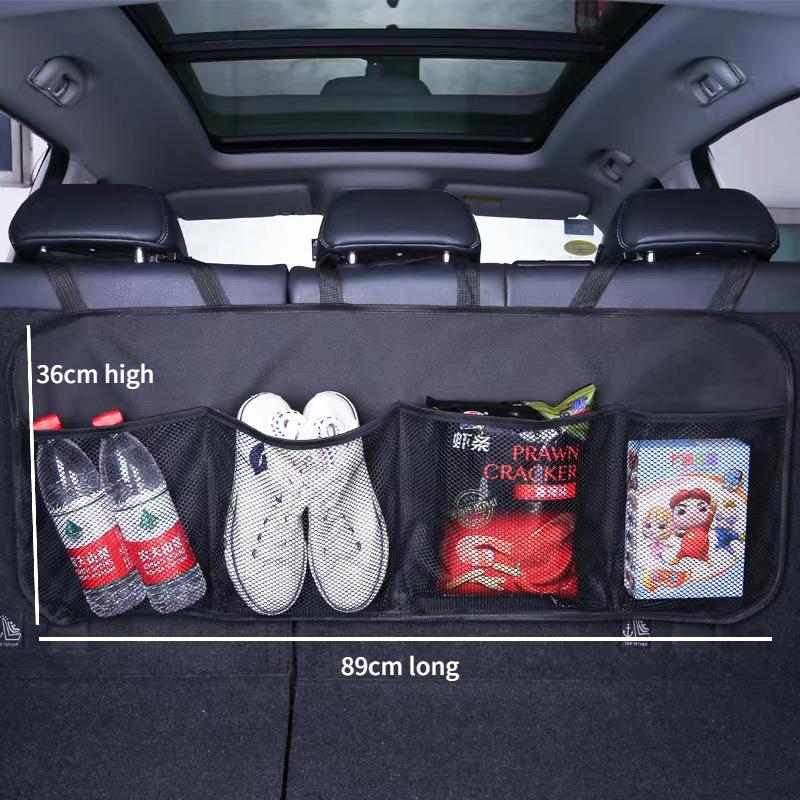 Back Seat Car Trunk Hanging Storage Bag Organizer 600D Oxford Waterproof Multi-pocket Car Trunk Storage Bag Hanging Organizer