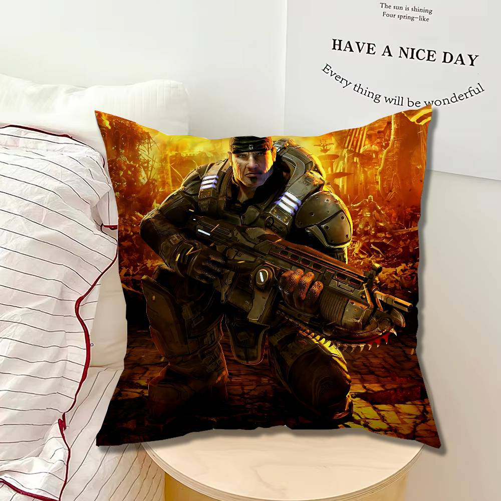 Game GGears of WWar Pillow case Printed Polyester Throw Pillow Cover Decorative Sofa Cushion Pillowslip Home Decor