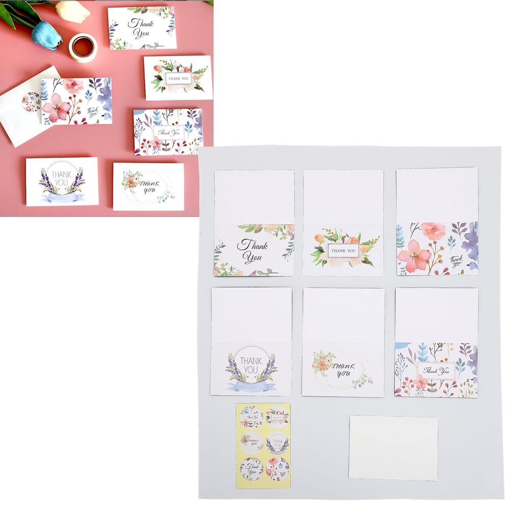 24 Set Thank You Cards with Envelopes Wildflower Stickers Handwritten Gratitude Thank You Notes for