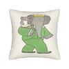 Cartoon Babar The Elephant Pillow Cover  Graphic Cushion Cover Retro Trendy Pillow Case For Sofa Couch Bed Living Room
