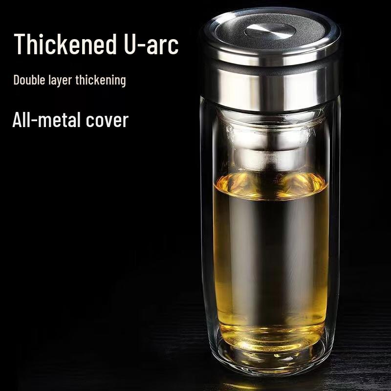 Shangqi 450ml Double-Layer Tea Infuser Glass Mug