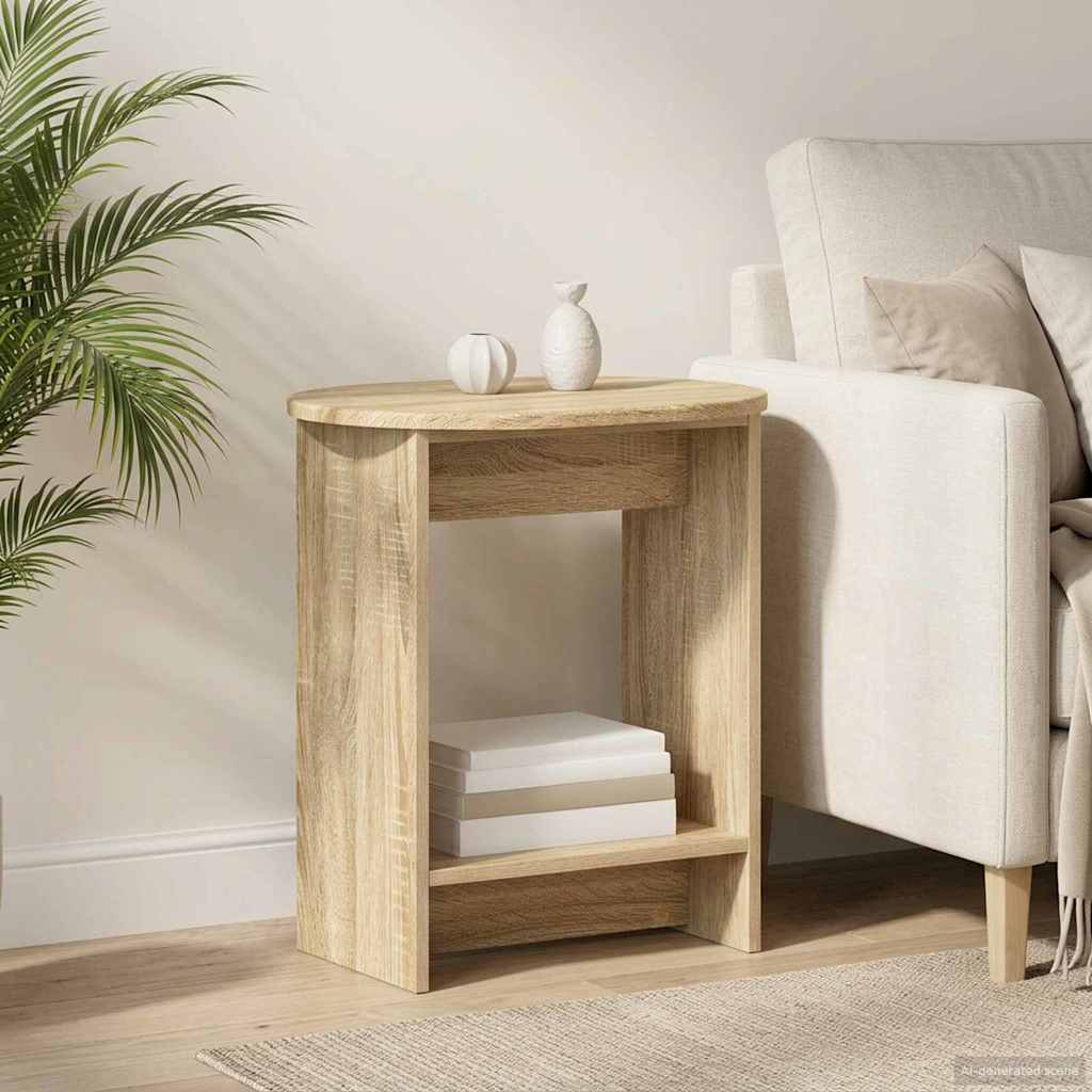 Side Table Sonoma Oak 50 X 39.5 X 55 Cm Particleboard