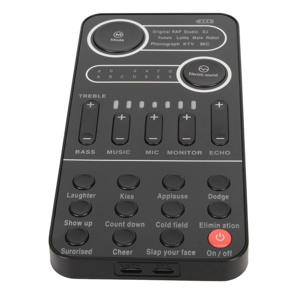 Portable Voice Changer Bluetooth 5.3 Multifunctional Effects Handheld Mini Live Sound Card for Gamin