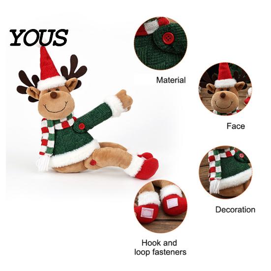 Seasonal Window Treatments Christmas Curtain Tiebacks, Santa Snowman Reindeer Fasteners, Buckles Festive Decor for Home, Holiday Party