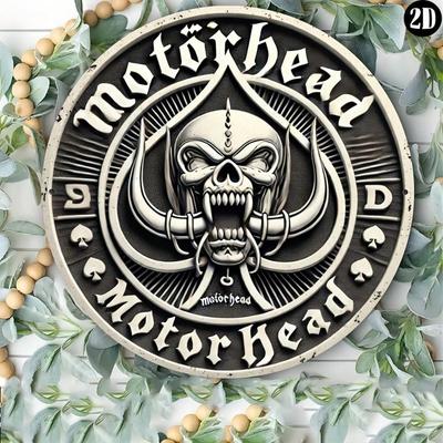 Panneau en Métal Vintage Logo du Groupe Motorhead Décoration Murale pour Bar Café Chambre