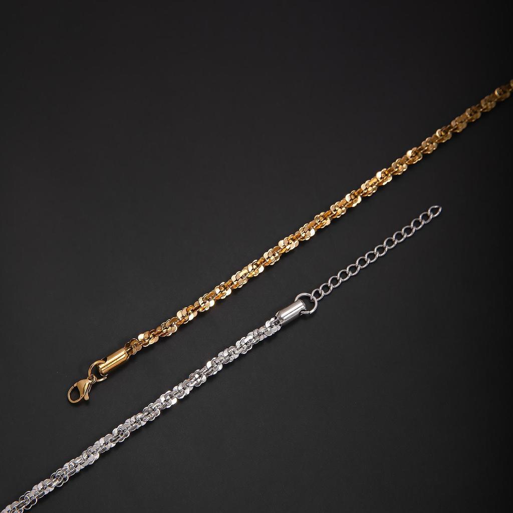 Stainless Steel Butterfly Twist Chain Necklace - Simple, Fashionable, Light Luxury Design