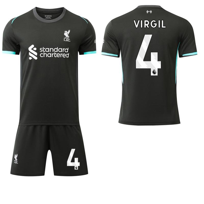 

2024-25 Ливерпуль выездная футболка №11 Салах №4 Ван Дейк №7 Вирц Футбольные футболки 16