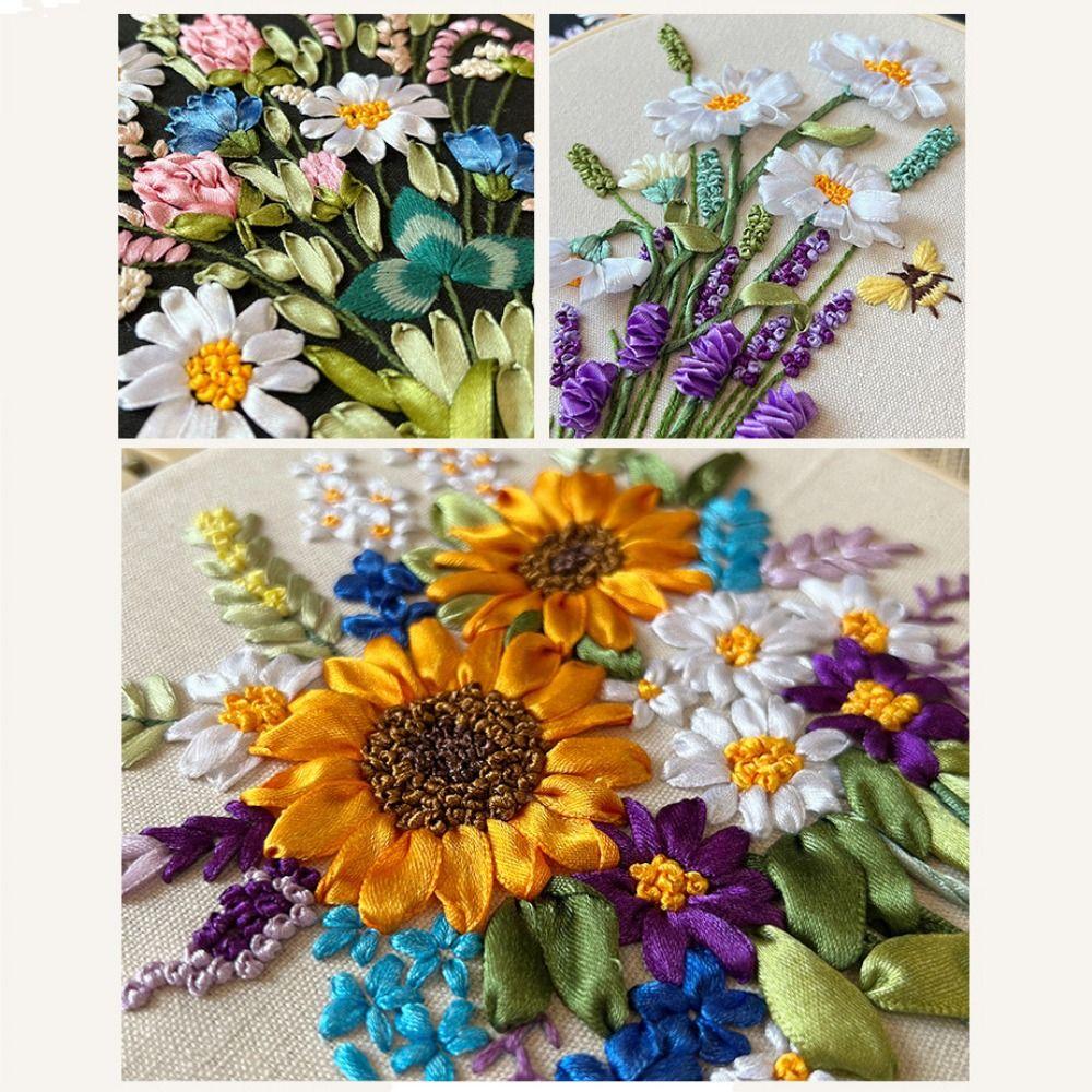 Стрічка. Набори для вишивання стрічками. Набори для вишивання ручної роботи. Нові набори для вишивання.