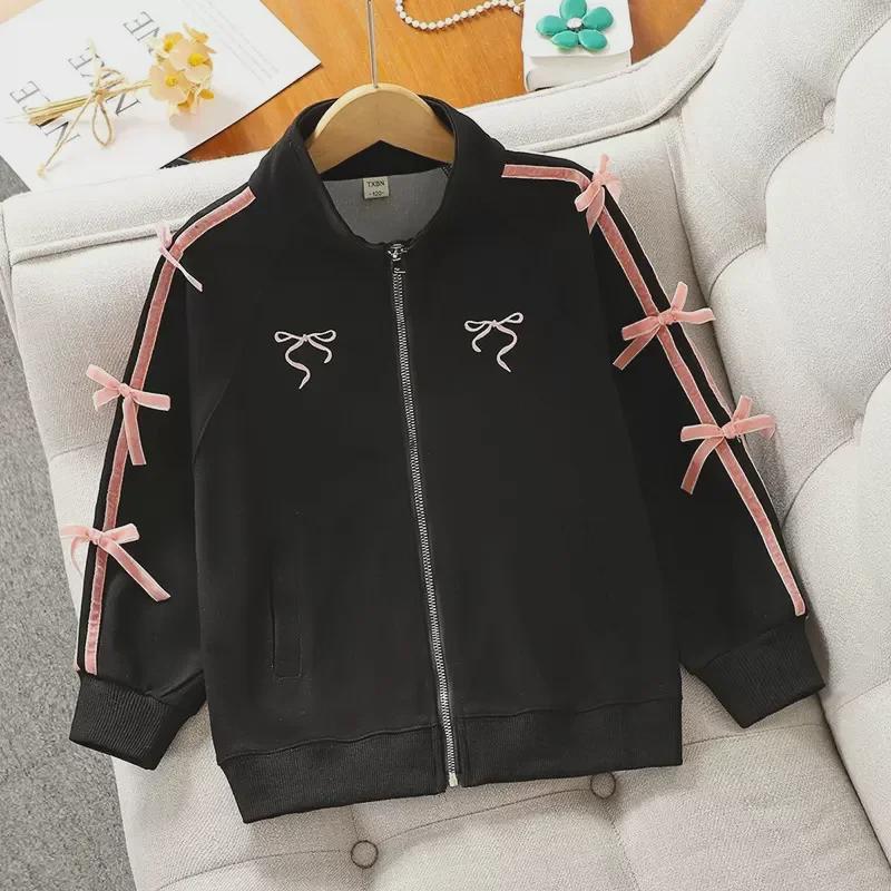 Dívčí ležérní jarní a podzimní kardigan dvoudílný set: Volné kalhoty a bunda pro 12leté. Ideální pro sport a každodenní nošení.