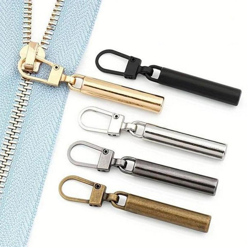 5/10 Stück Abnehmbare Metall-Reißverschlussanhänger Reißverschluss-Schieberkopf Reißverschluss-Zuglasche DIY Nähen Taschen Daunenjacke Reißverschlüsse Schieber Reparatursets