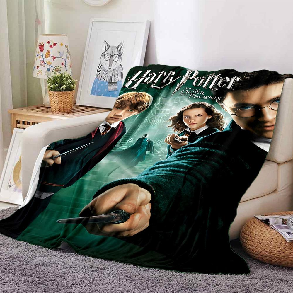 

1pc Harry Potter and the Order of the Phoenix Flannel Blanket Soft Warm Throw for Home, Office, Travel, All-Season Cozy Bedding Gift L1445 80cmx120cm(31inx47in)