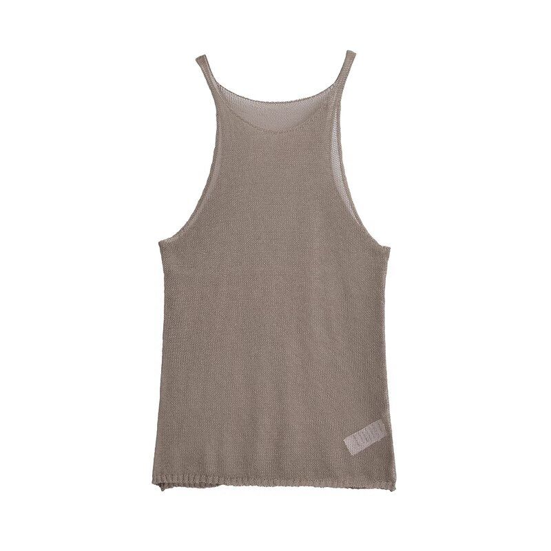 Fashion Style 2024 Summer New Arrival Women's Base Silm Easiest for Match Sleeveless Knitwear 4566410 826