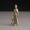 Copper Bodhisattva Statue Antique Standing Bodhisattva Ornaments Guan Yin Buddha Sculptures  Desk