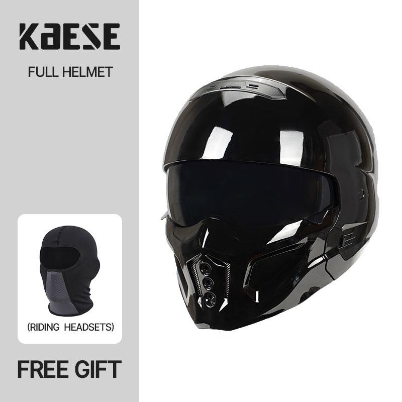 Classic Style Matt Black Scorpion Helmet Detachable Multi-purpose Combination Motorcycle Locomotive Capacete De Moto Masculino