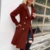 Women's Solid Color Thick Long  Sleeve Fashion Coat Jacket