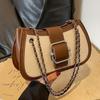 Fashion Chain Underarm Bag Women's Handbags  New Retro Contrast Color Spliced Single Shoulder Bags Crossbody Small Bag