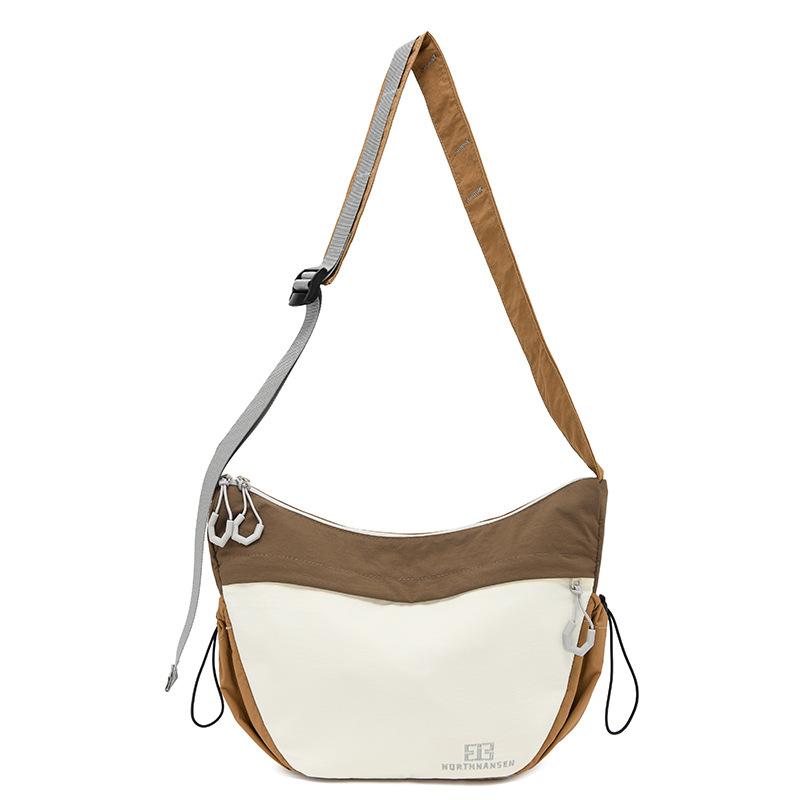 Контрастная сумка через плечо женская сумка через плечо дорожная сумка на короткие расстояния кофейный