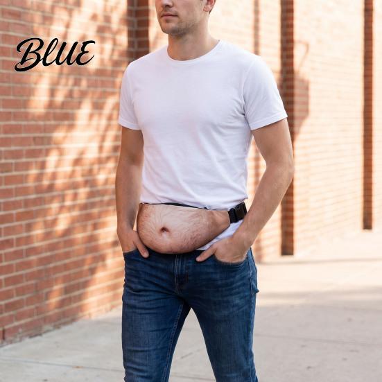 Durable Artificial Leather Pack Funny Belly Bag, Realistic Big Waist Novelty Fanny Beer Bag with Adjustable Strap, Gag Gift for Dad Husband
