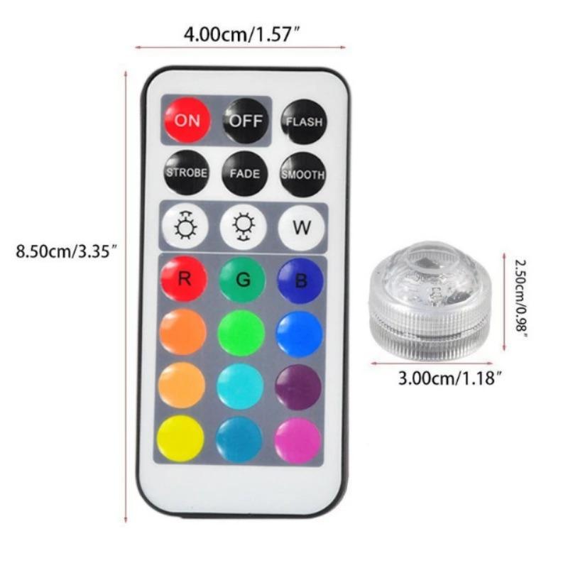 LED Atmosphere Light Underwater Starlight Waterproof Remote Control Candle Light Aquarium Tank Colorful Submersible Light