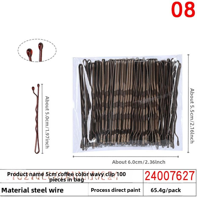 Black Steel Clip Box Contains A Straight Clip for The Bride's Updo Hairstyle Bangs Clip Wavy Hair Clip and Hair Accessory