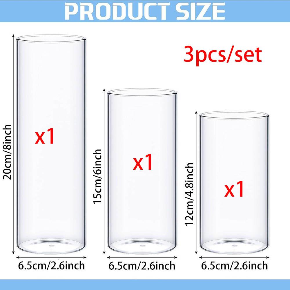 

Clear Floating Candle Vases Bulk Glass Cylinder Vases Centerpieces Hurricane Candle Holders for Wedding Party Home Table Decor