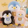 New Cute Penguin Plush Toy Doll Cute Bib Penguin Doll Children's Throw Pillow