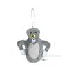 Tom and Jerry Cartoon Wacky Animal Keychain Cute Plush Cat Keyring for Women Doll Keychain Backpack Pendant Ornaments Girls Gift