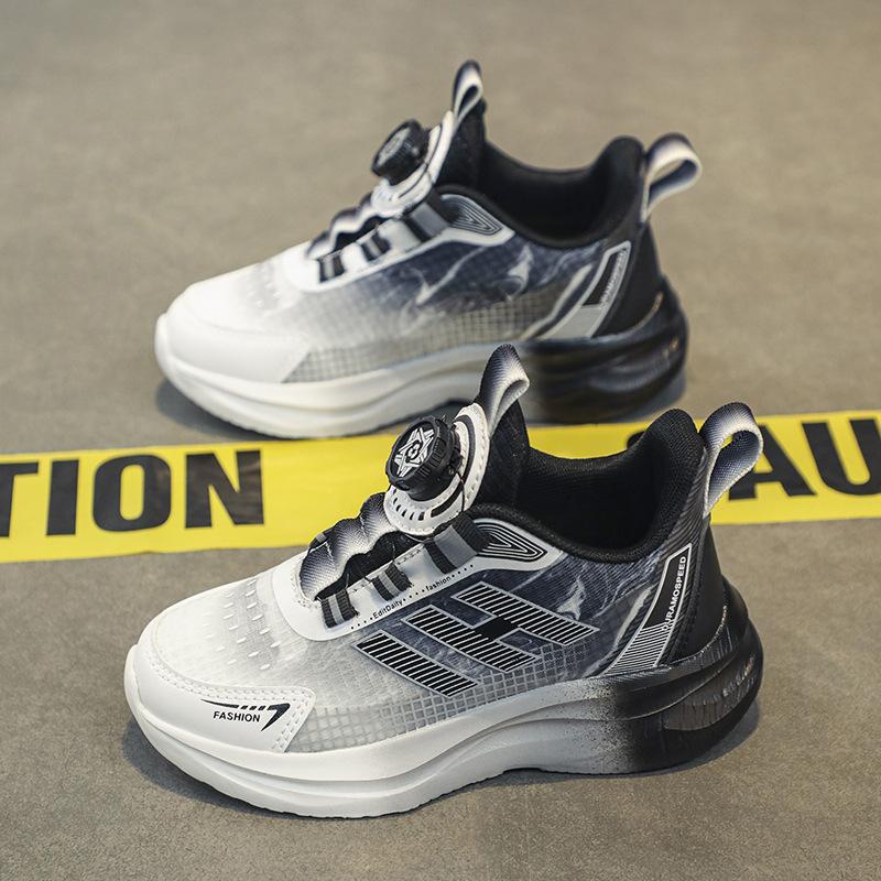 Fujian Classmates Boys Breathable Sneakers Girls Running Shoes Children's Claw Buckle Middle and Older Children's Net Shoes Entity
