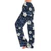 Pantaloni Pigiama da Donna con Stampa di Halloween, Vita Elastica e Coulisse, per Uso Casual e da Notte