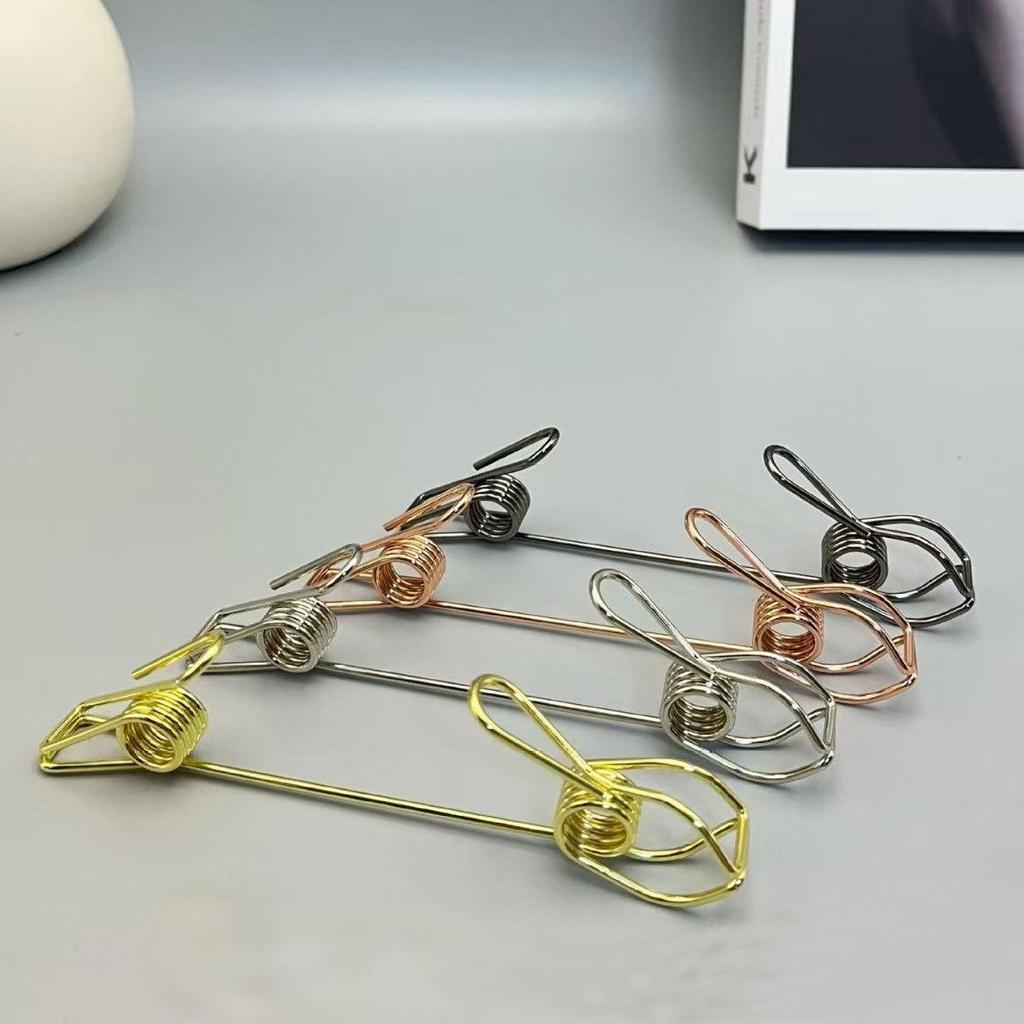Multi-functional Double-head Metal Clip for Home Document Organization