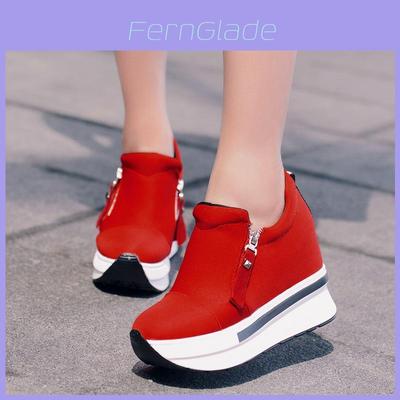 Elegant 2018 New Fashion Women Platform Creepers Slip On Ankle Shoes For Every Season