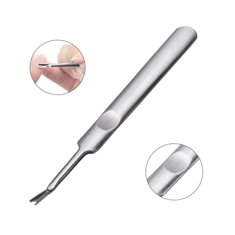1 Pc Nail Art Manicure Tool Stainless Steel Cuticle Trimmer Remover Pusher Dead Skin Callus Removal Fork