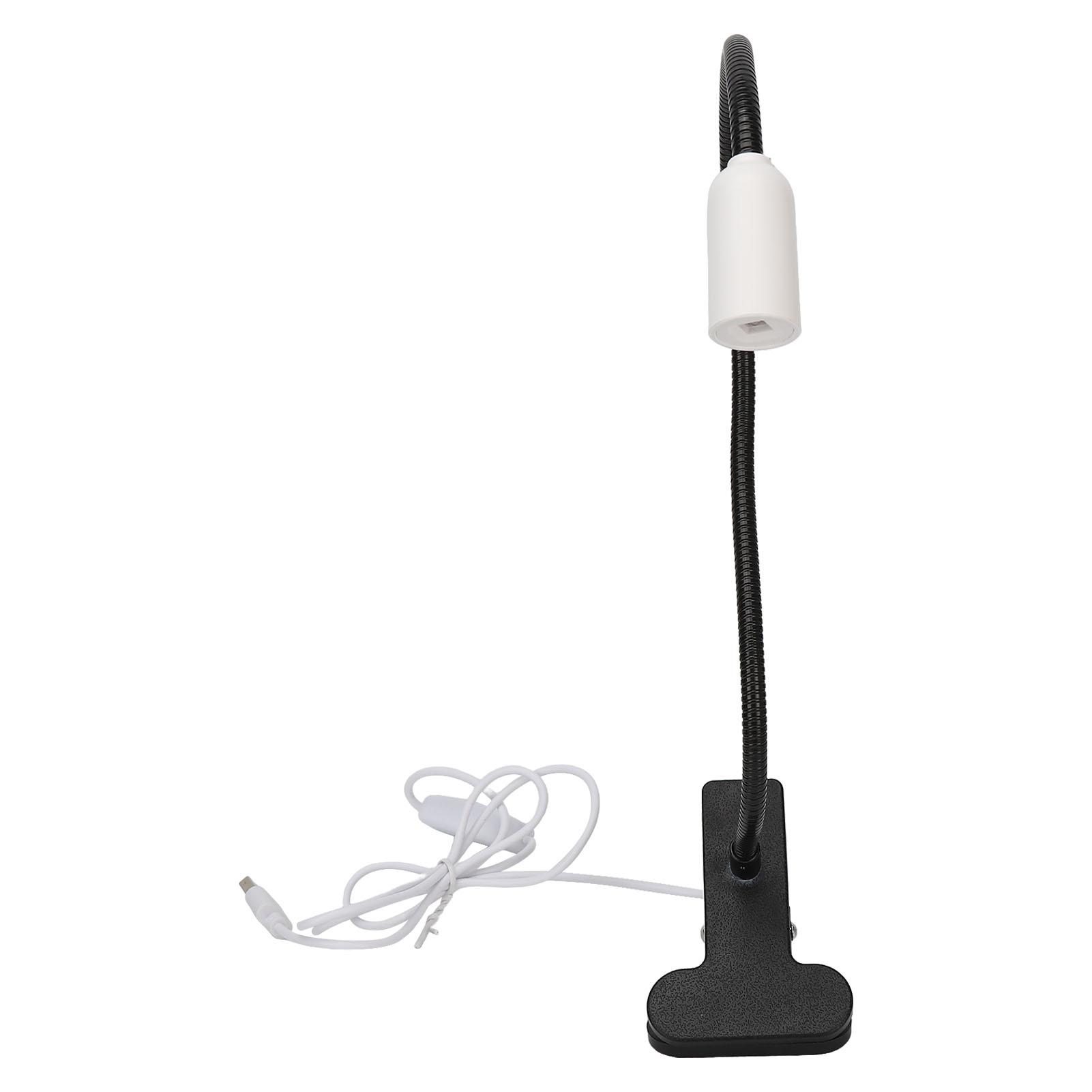 

6 Вт Настольная лампа с большим чипом, УФ-светодиодом, гибким гусиным горлом и зажимом, вращающаяся на 360 градусов, с клипсой для работы без рук