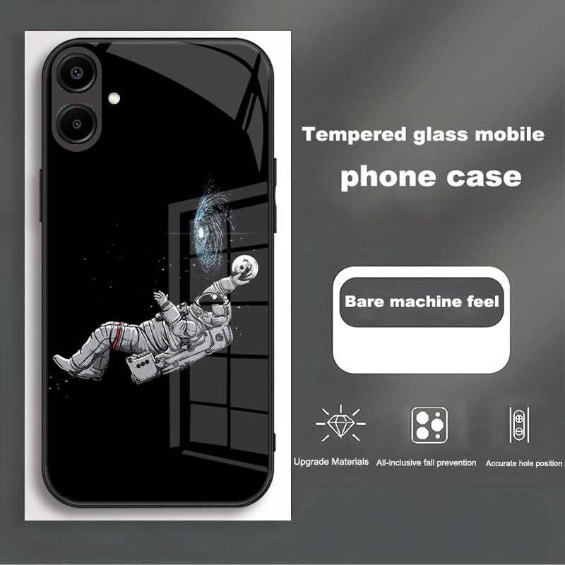 Shockproof Tempered Glass Case For Samsung Galaxy A56 A36 A26 A16 A06 5G Phone Back Cover Luxury Shell Coque Full Lens Protector