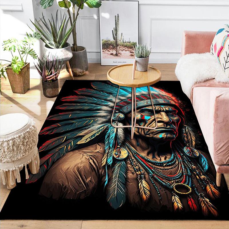 Native Americans Rug Floor Mat for Living Room or Bedroom Soft and Comfortable Carpet a Gift for Birthday and Holiday.DFF0925537