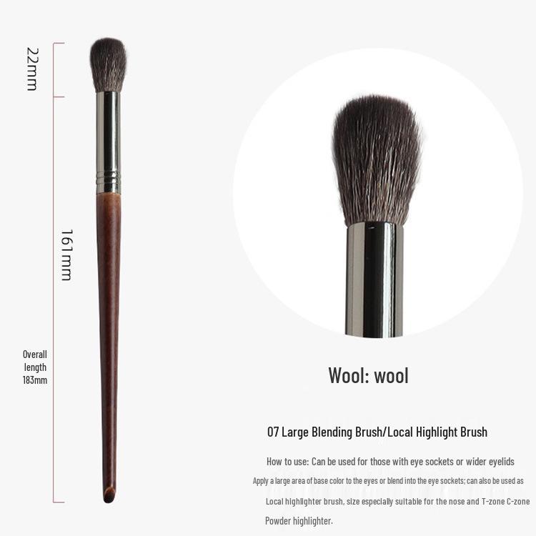 Wool Highlighting Makeup Brush Set - 24 Pieces: Includes MUF Series Concealer & Loose Powder Brushes