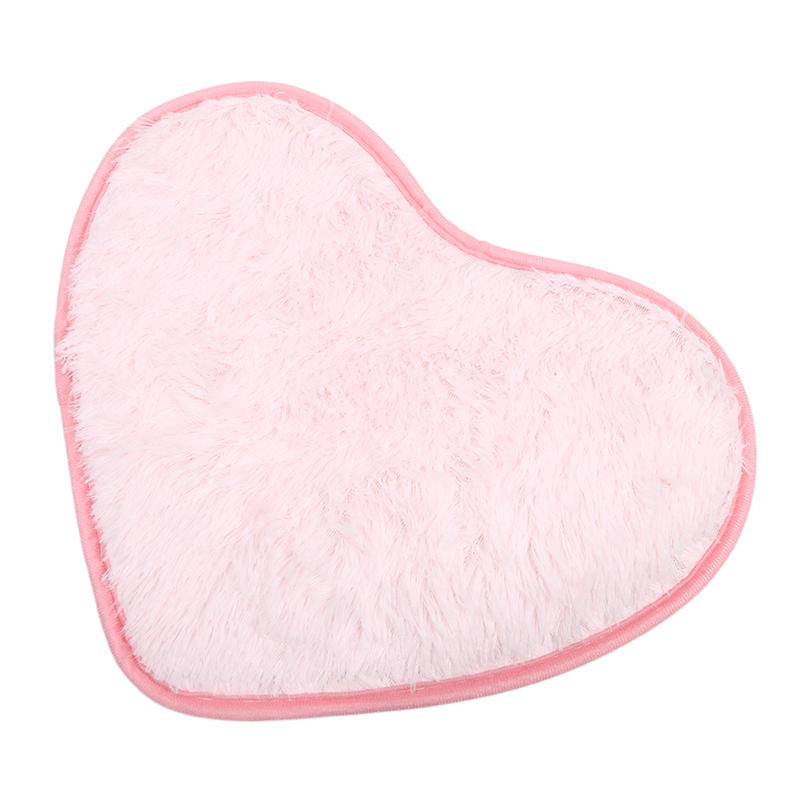 Heart Shaped Rugs Soft Non Slip Doormat Washable Water Absorbent Rugs for Home Entrance Bathroom Shower Floor Decor