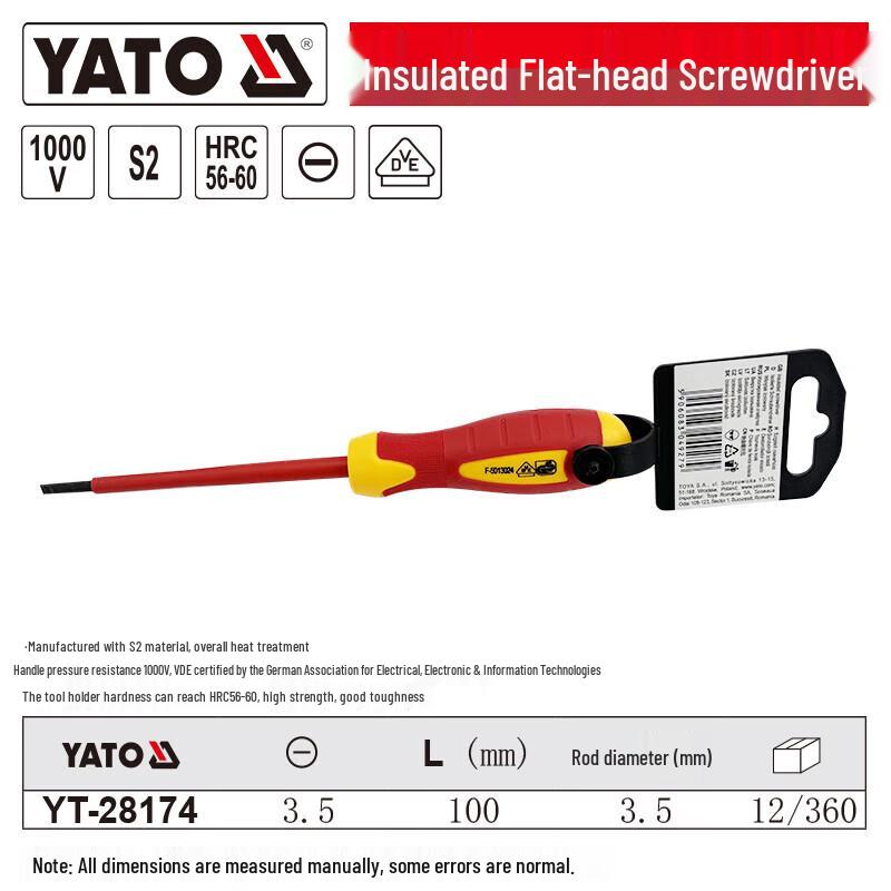 YATO YT-28174 Flathead Insulated Screwdriver