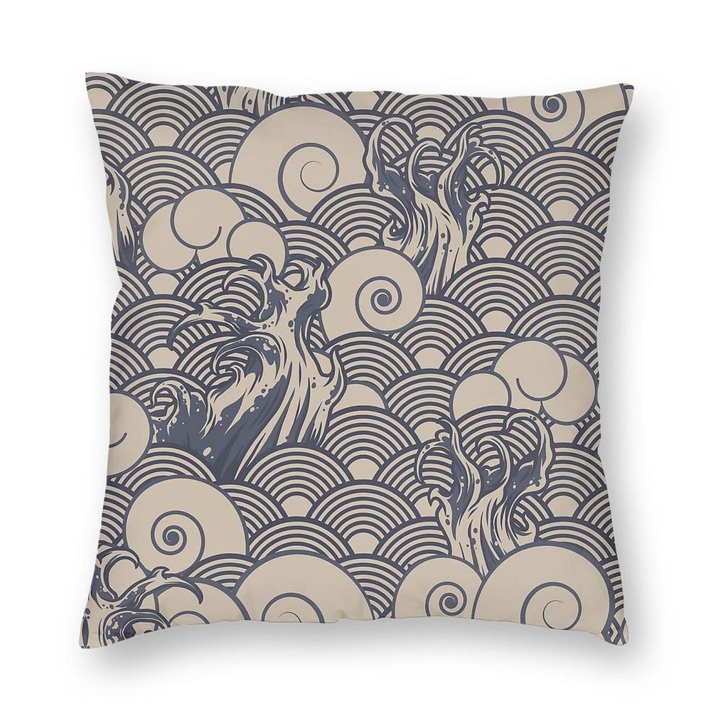 Japanese Traditional Kimono Pillowcase Polyester Linen Velvet Creative Zip Decor Sofa Cushion Cover Wholesale