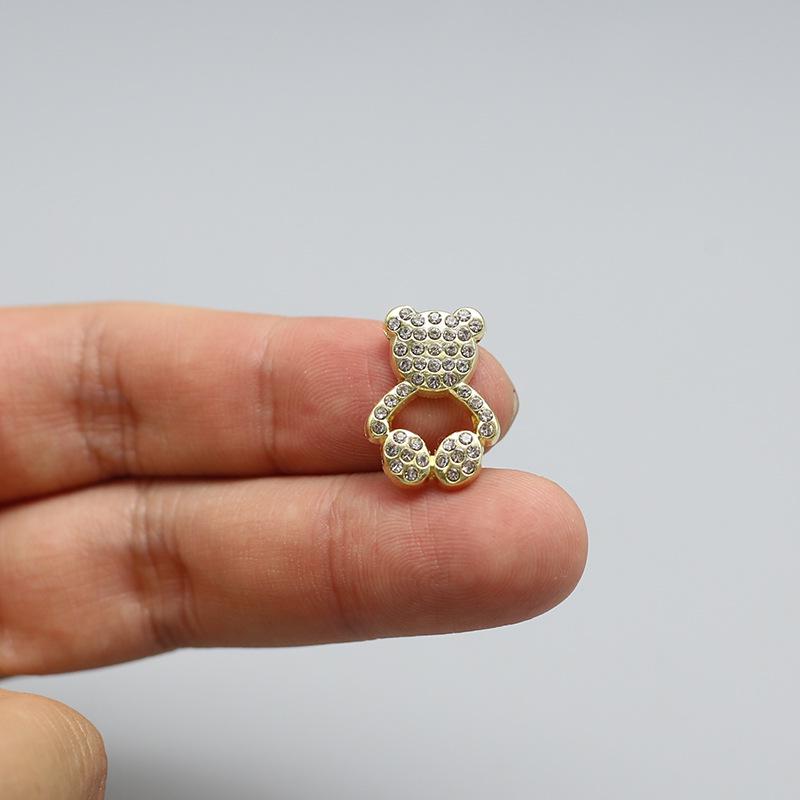 Fibbie Perforate in Metallo con Nomi Inglesi per Abbigliamento Fatto a Mano, Braccialetti e Collane