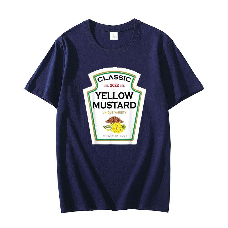 Yellow Mustard DIY Halloween Costume Matching Group MustardTShirt Funny Ketchup Clothes for Couples Gifts Aesthetic Outfits